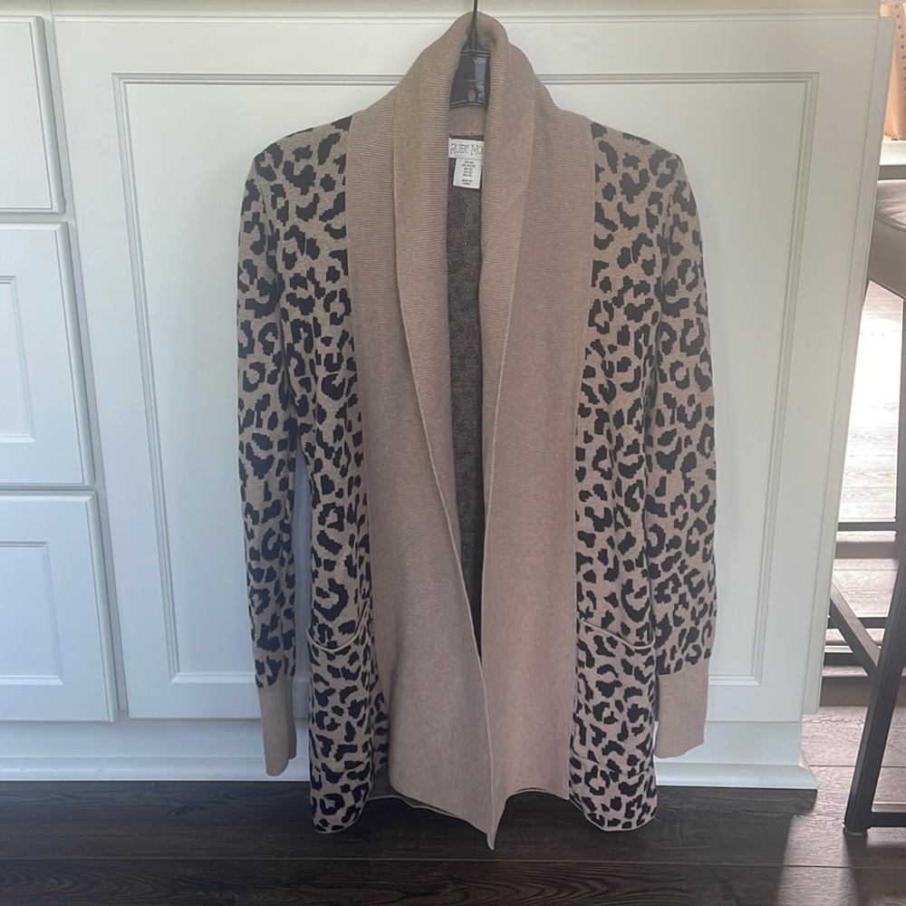 Ruby Moon leopard print cardigan XS - Picture 2 of 7